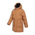 Mustard - Side - Mountain Warehouse Childrens-Kids Theo Water Resistant Long Padded Jacket