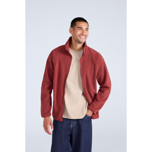 Red - Front - Mountain Warehouse Mens Stockholm Full Zip Fleece Jacket