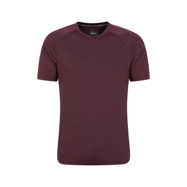 Dark Purple - Front - Mountain Warehouse Mens Agra Melange T-Shirt
