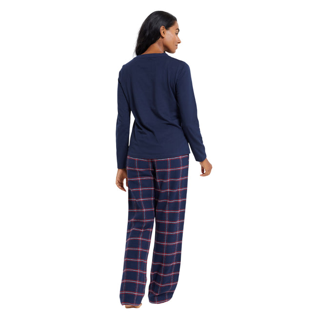 Navy - Back - Mountain Warehouse Womens-Ladies Dream Mountain Long Pyjama Set