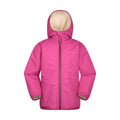 Berry - Front - Mountain Warehouse Childrens-Kids Robin Borg Lined Water Resistant Jacket