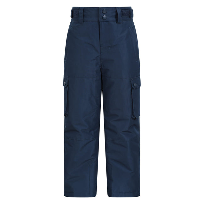 Navy - Front - Mountain Warehouse Childrens-Kids Titan Cargo Ski Trousers