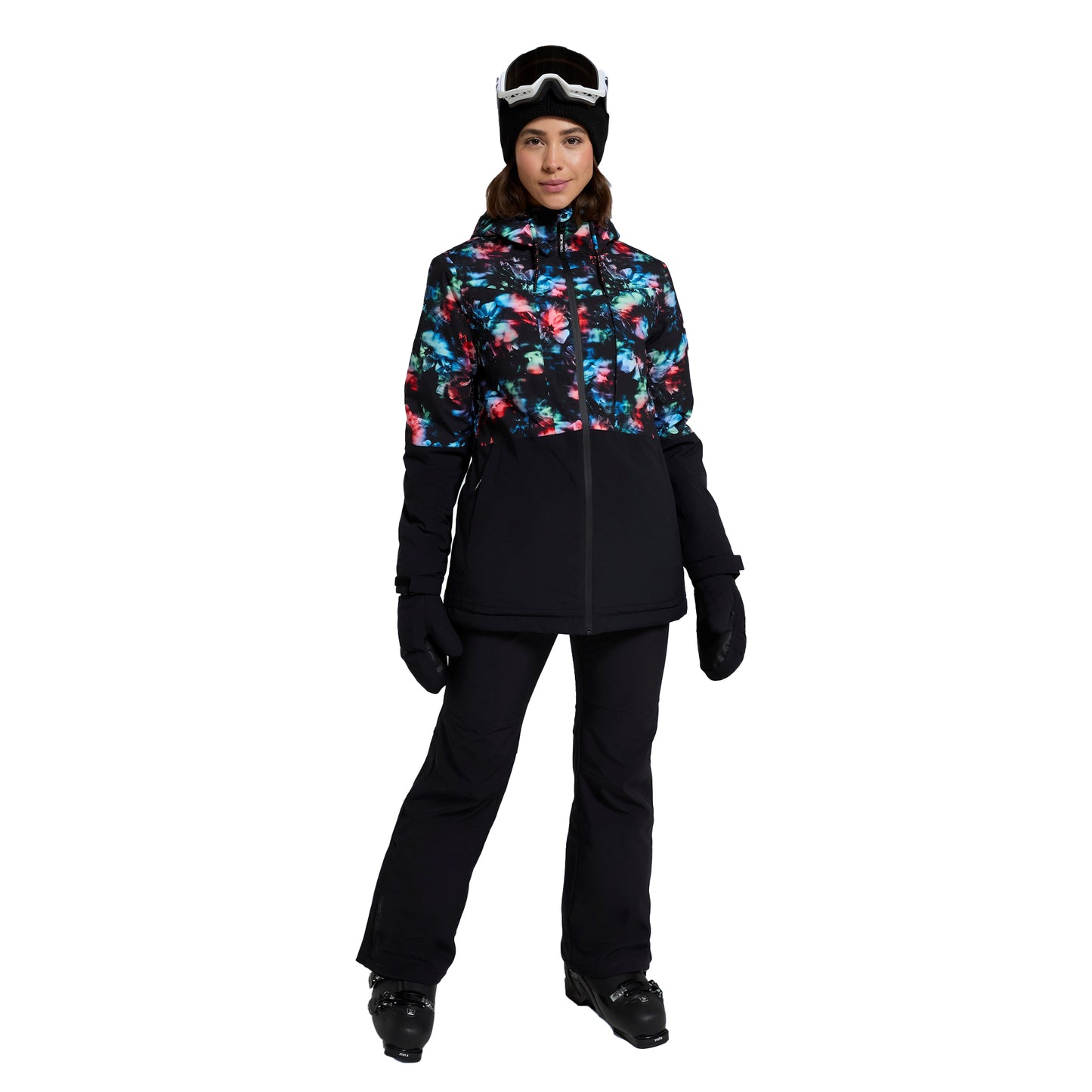 Coral - Side - Animal Womens-Ladies Edge Graphic Print Ski Jacket