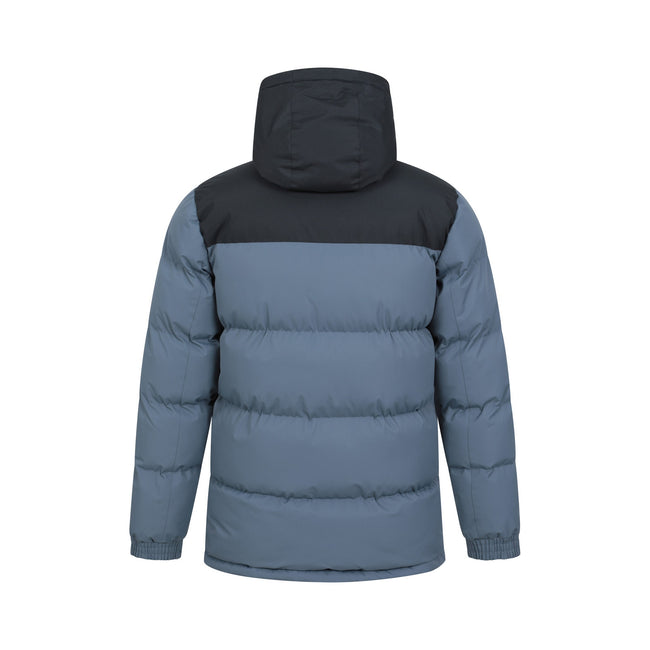 Grey - Back - Mountain Warehouse Mens Snow Borg Lined Padded Jacket