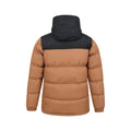 Tan - Back - Mountain Warehouse Mens Snow Borg Lined Padded Jacket