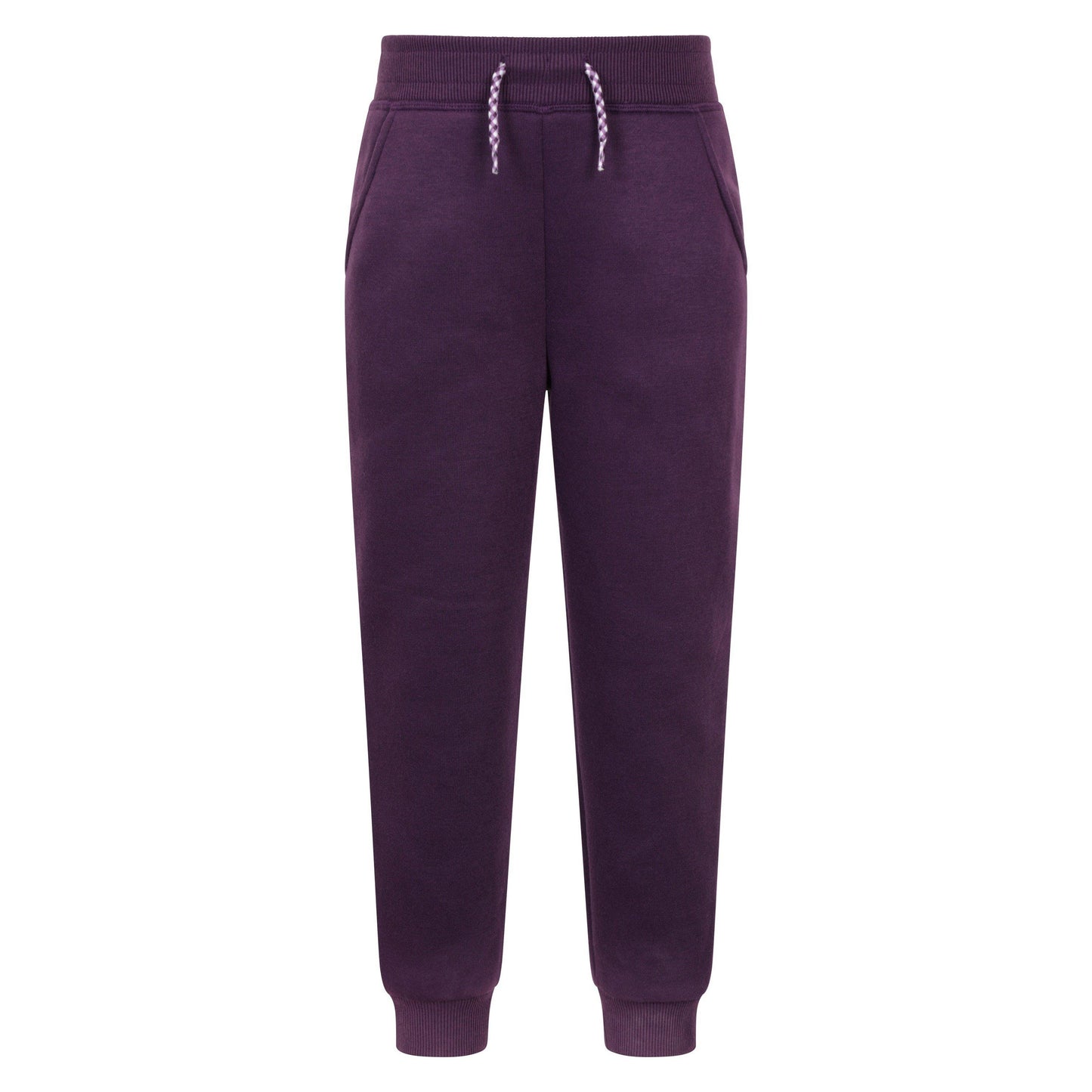 Purple - Front - Mountain Warehouse Childrens-Kids Alpine Faux Fur Lined Jogging Bottoms
