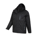 Black - Side - Mountain Warehouse Mens Bracken Extreme 3 in 1 Waterproof Jacket