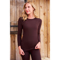 Brown - Front - Mountain Warehouse Womens-Ladies Carmel Ribbed Seamless Thermal Top