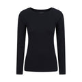 Black - Front - Mountain Warehouse Womens-Ladies Carmel Ribbed Seamless Thermal Top