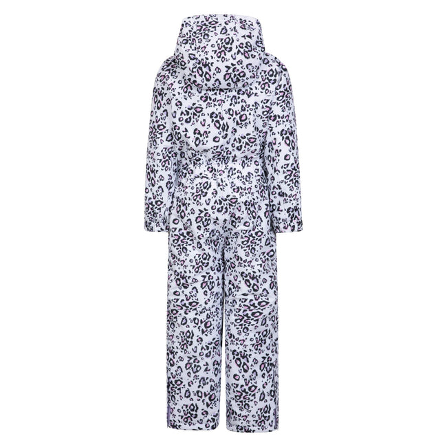 Lilac - Back - Mountain Warehouse Childrens-Kids Cloud Leopard Print Snowsuit