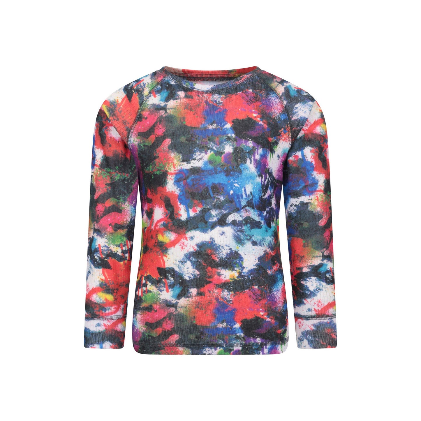 Dark Red - Pack Shot - Mountain Warehouse Childrens-Kids Talus Painted Effect Long-Sleeved Base Layer Set