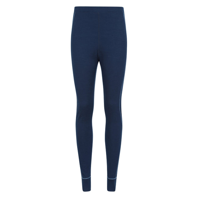 Navy - Front - Mountain Warehouse Womens-Ladies Asgard Merino Wool Thermal Base Layer Leggings