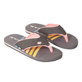 Grey - Front - Animal Womens-Ladies Swish Flip Flops