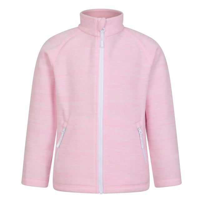 Light Pink - Front - Mountain Warehouse Childrens-Kids Snowdonia Fleece Jacket