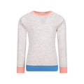 Beige - Side - Mountain Warehouse Childrens-Kids Colour Block Merino Wool Base Layer Set