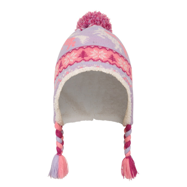 Purpur - Front - Mountain Warehouse Childrens-Kids Character Unicorn Borg Lined Trapper Hat