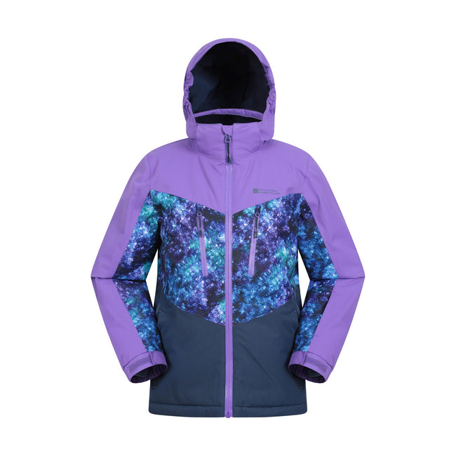 Purple - Front - Mountain Warehouse Childrens-Kids Storm II Waterproof Ski Jacket
