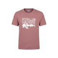 Burgundy - Front - Mountain Warehouse Mens Mountain T-Shirt