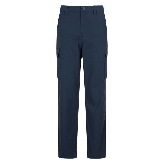 Navy - Front - Mountain Warehouse Mens Delta Stretch Cargo Trousers
