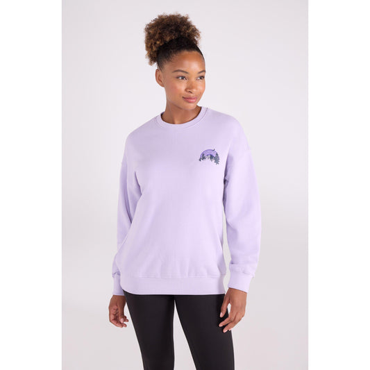 Light Purple - Front - Mountain Warehouse Womens-Ladies Text Relaxed Fit Jumper