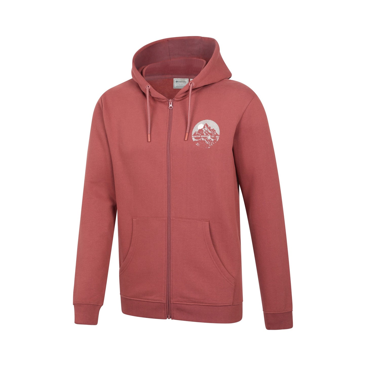 Rust - Lifestyle - Mountain Warehouse Mens Adventure Graphic Full Zip Hoodie