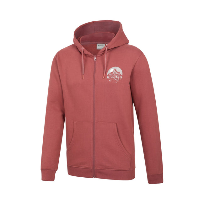 Rust - Lifestyle - Mountain Warehouse Mens Adventure Graphic Full Zip Hoodie