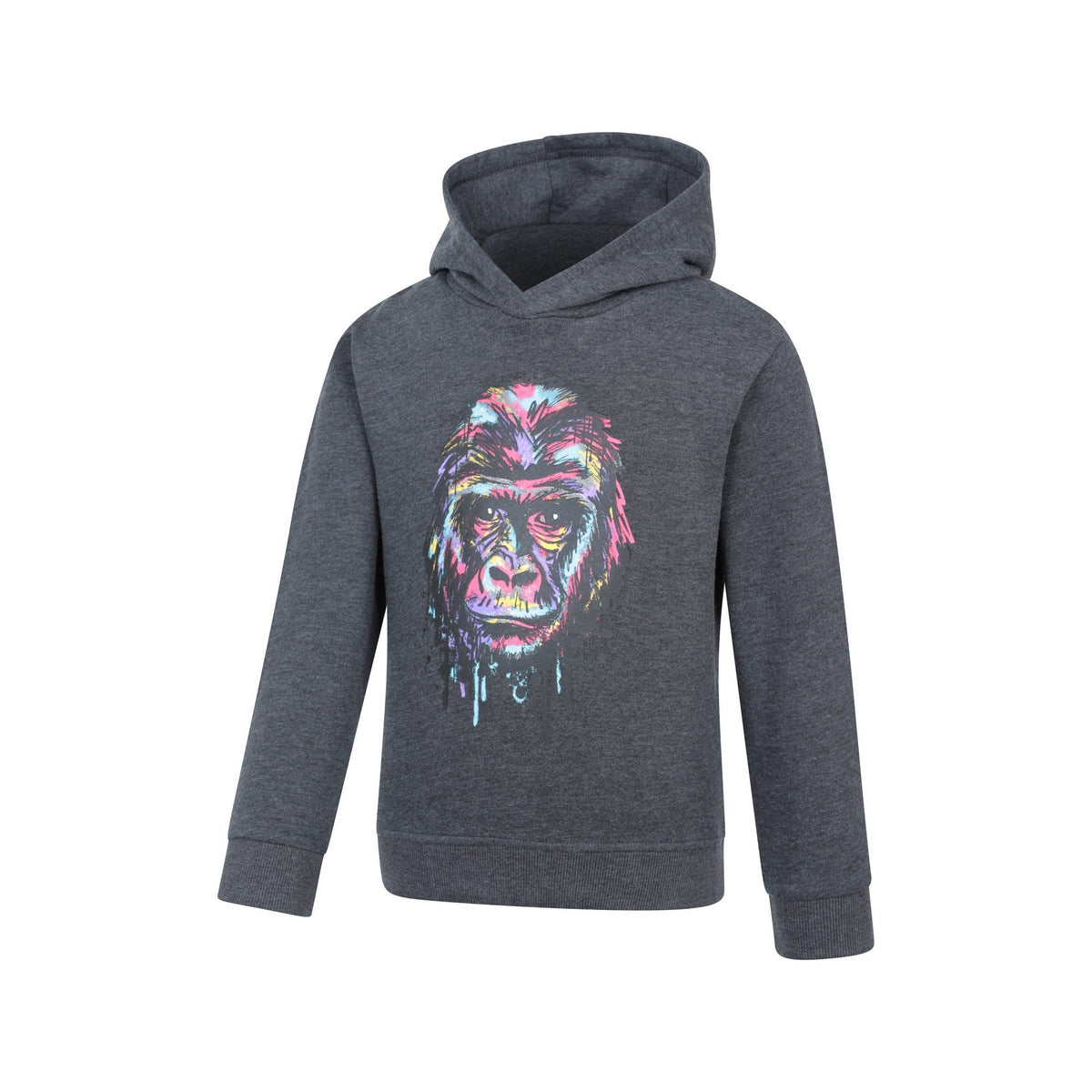Grey - Lifestyle - Mountain Warehouse Childrens-Kids Graffiti Gorilla Hoodie