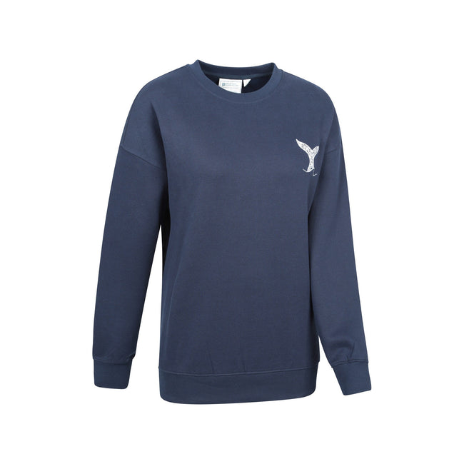 Navy - Side - Mountain Warehouse Womens-Ladies Relaxed Fit Sweatshirt