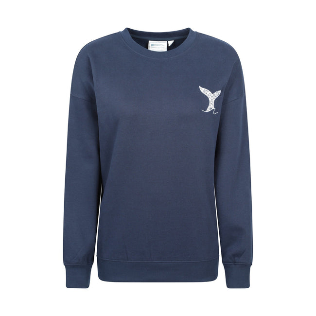 Navy - Front - Mountain Warehouse Womens-Ladies Relaxed Fit Sweatshirt