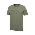 Khaki Green - Lifestyle - Mountain Warehouse Mens Mountain Stripes T-Shirt