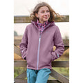 Dusky Purple - Front - Mountain Warehouse Childrens-Kids Huxley Reflective Soft Shell Jacket