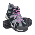 Grey - Front - Mountain Warehouse Womens-Ladies Direction II Leather Waterproof Wide Walking Boots
