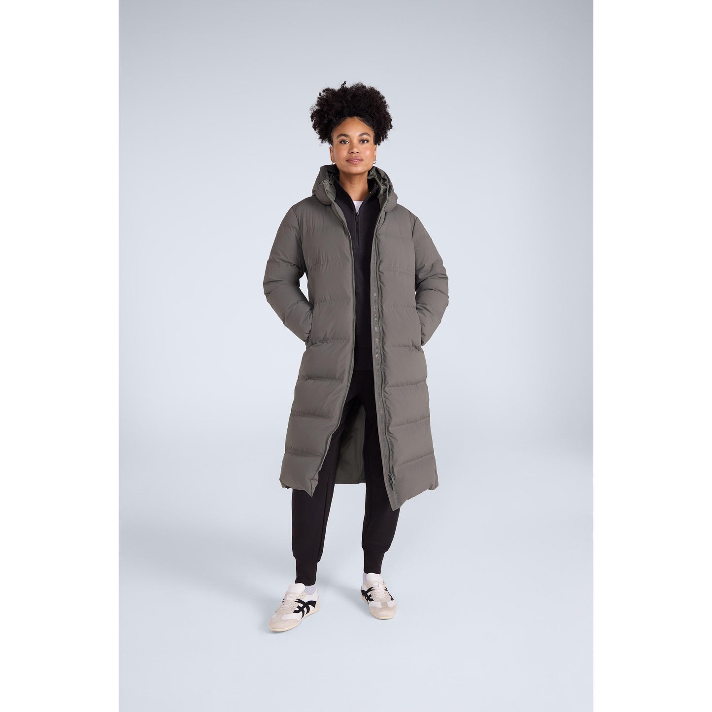 Khaki Green - Front - Animal Womens-Ladies Cosi Cloud Down Jacket