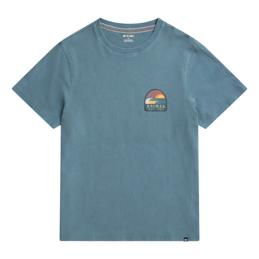 Corn Blue - Front - Animal Mens Jacob Organic Cotton T-Shirt