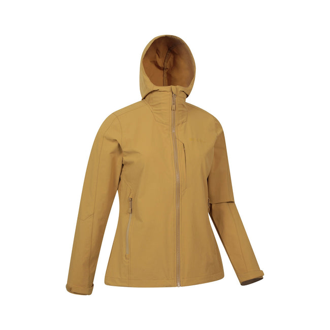 Mustard - Side - Mountain Warehouse Womens-Ladies Retreat Packable Soft Shell Jacket