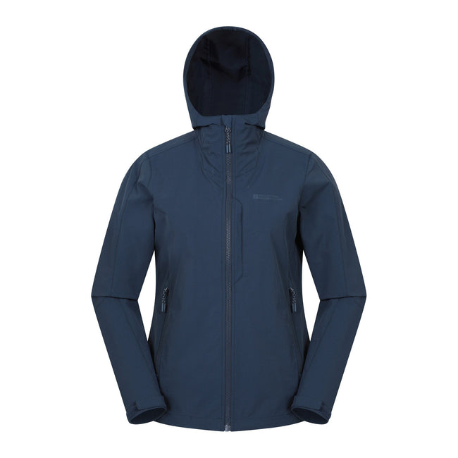 Navy - Front - Mountain Warehouse Womens-Ladies Retreat Packable Soft Shell Jacket