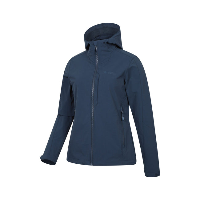 Navy - Lifestyle - Mountain Warehouse Womens-Ladies Retreat Packable Soft Shell Jacket