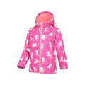 Pink - Lifestyle - Mountain Warehouse Childrens-Kids Exodus Printed Water Resistant Soft Shell Jacket