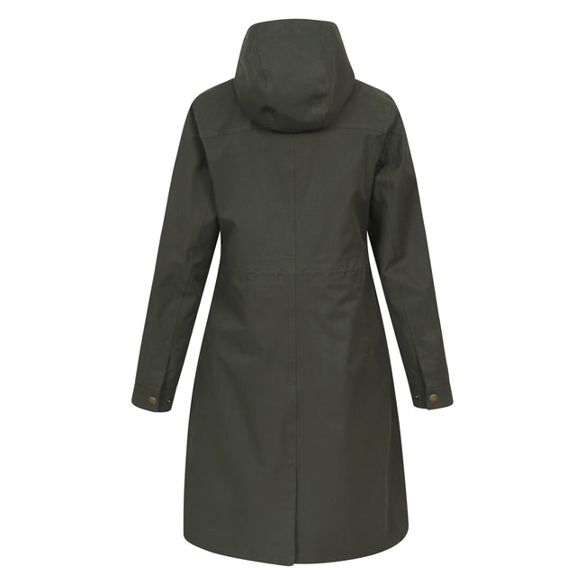 Khaki Green - Back - Mountain Warehouse Womens-Ladies Forest Waterproof Jacket