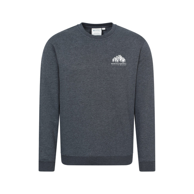 Charcoal - Front - Mountain Warehouse Mens Adventure Graphic Sweatshirt