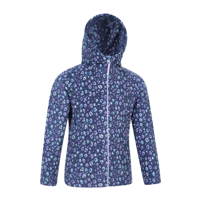 Dark Blue - Side - Mountain Warehouse Childrens-Kids Endeavour II Animal Print Hoodie