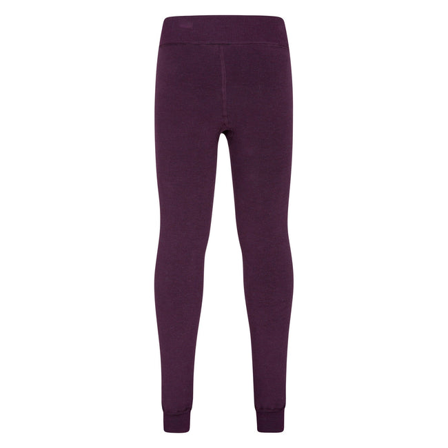 Purple - Back - Mountain Warehouse Childrens-Kids Fluffy Fleece Lined Leggings