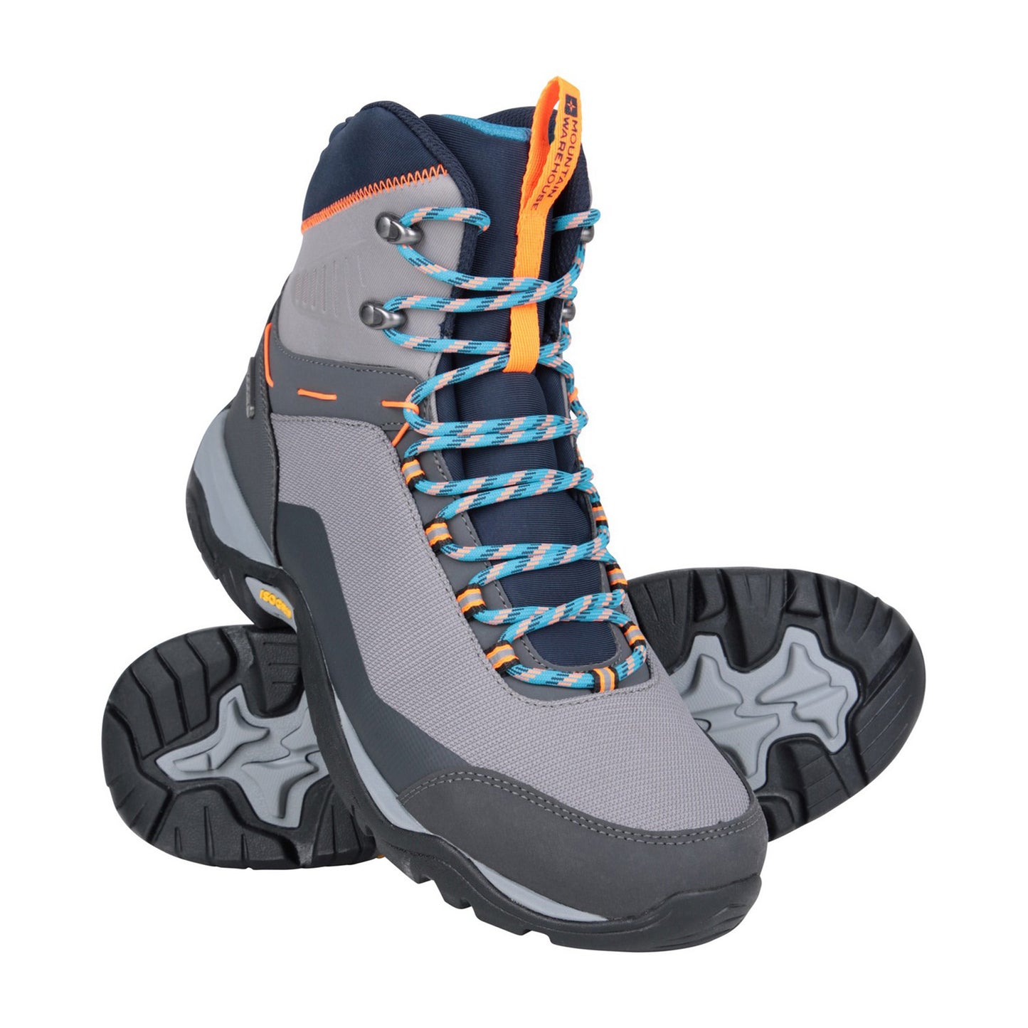 Grey - Close up - Mountain Warehouse Mens Velocity Extreme Waterproof Hiking Boots