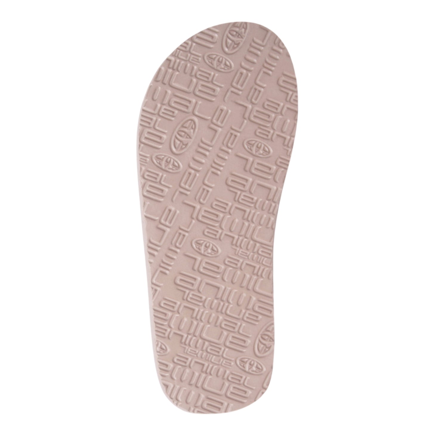 Taupe - Side - Animal Womens-Ladies Tidal Flip Flops