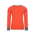 Orange - Back - Mountain Warehouse Childrens-Kids Merino II Round Neck Base Layer Top