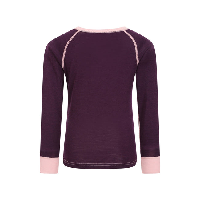 Berry - Back - Mountain Warehouse Childrens-Kids Merino II Round Neck Base Layer Top