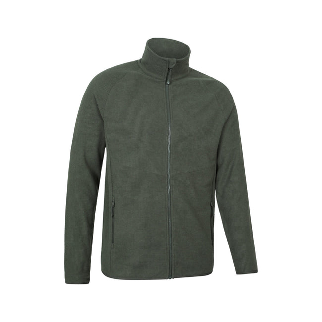 Khaki Green - Side - Mountain Warehouse Mens Milburn Fleece Jacket