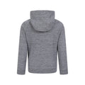 Grey - Back - Mountain Warehouse Childrens-Kids Strath Melange Supersoft Hoodie
