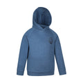 Navy - Side - Mountain Warehouse Childrens-Kids Strath Melange Supersoft Hoodie