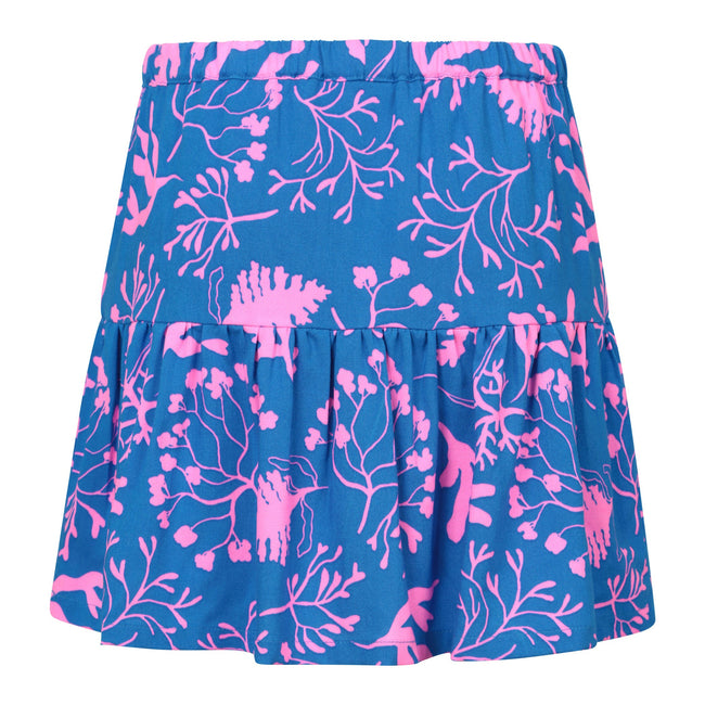 Blue - Back - Mountain Warehouse Girls Olivia Viscose Leaf Print Skort